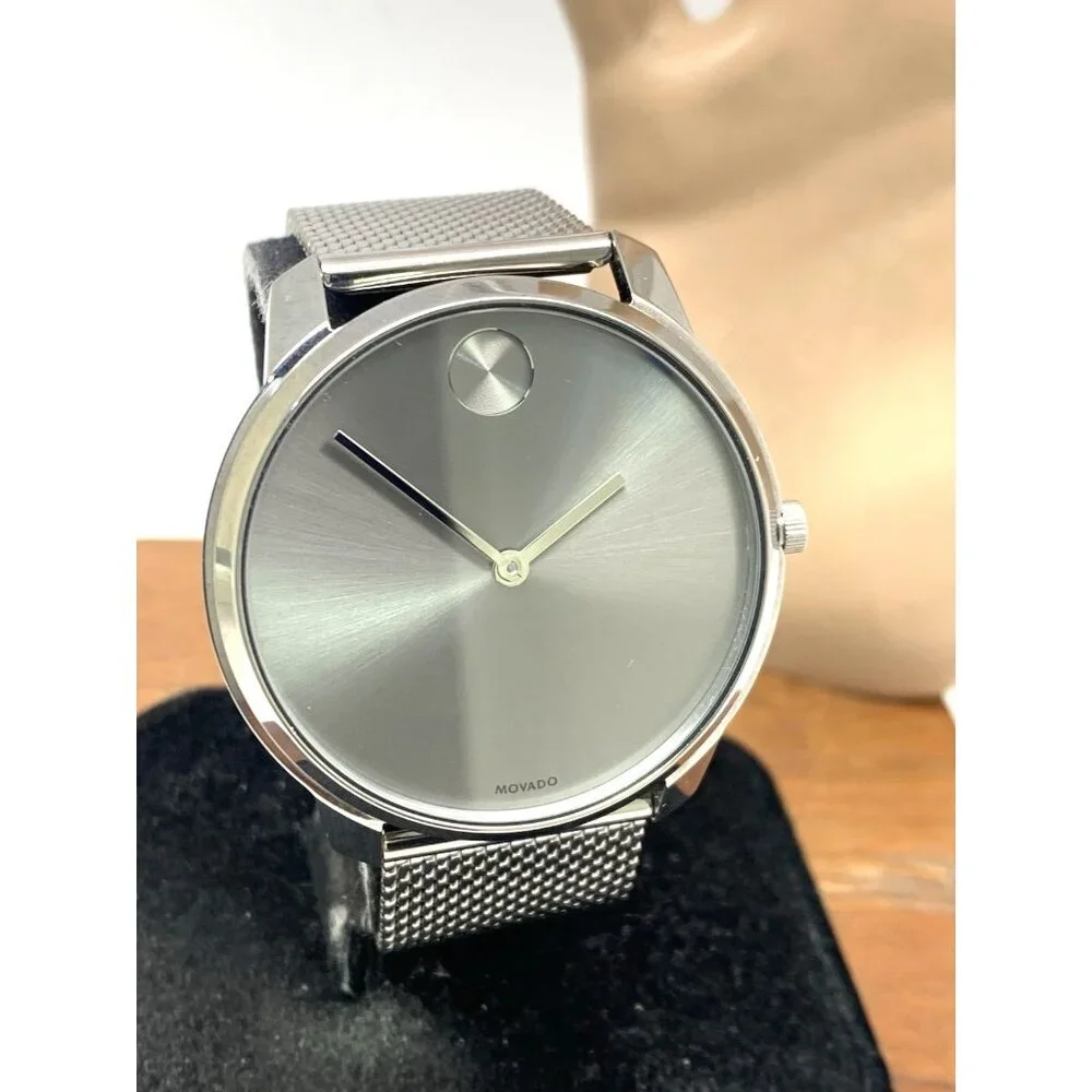Movado Men's Watch 3600599 Bold Swiss Quartz Gray Dial Gunmetal Steel Band 42mm